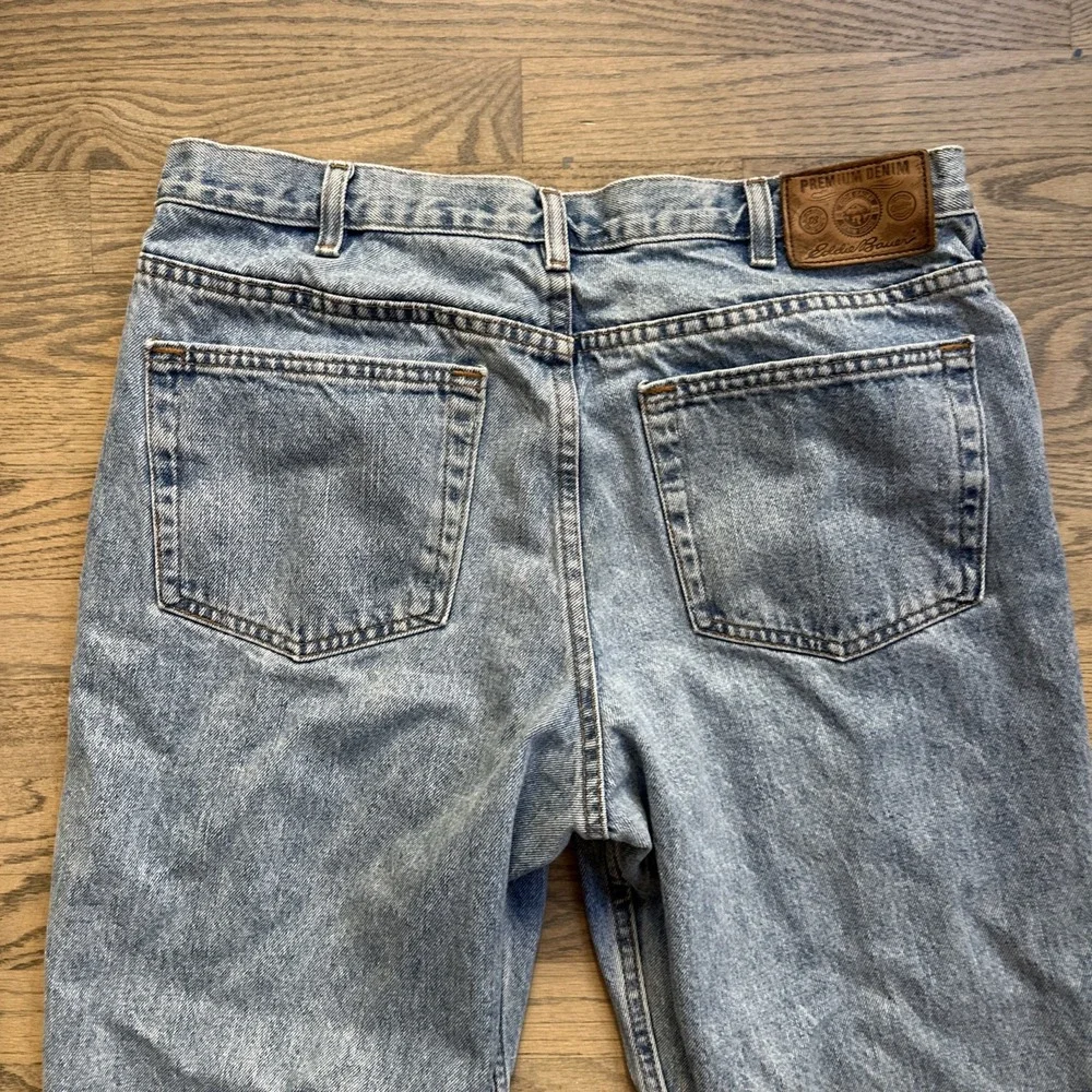 Vintage Eddie Bauer Jeans Mens 38x30 Blue Medium Wash Loose Denim Outdoor 90s